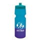 aerial view a teal lid & blue/violet bottle 24 oz cool color changing sports bottle, image 1 of 2