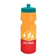 aerial view a teal lid & orange/red bottle 24 oz cool color changing sports bottle, image 1 of 2
