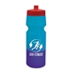 aerial view a red lid & blue/violet bottle 24 oz cool color changing sports bottle, image 1 of 2