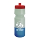 aerial view a red lid & frost/blue bottle 24 oz cool color changing sports bottle, image 1 of 2