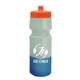 aerial view a orange lid & frost/blue bottle 24 oz cool color changing sports bottle, image 1 of 2