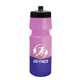 aerial view a black lid & pink/violet bottle 24 oz cool color changing sports bottle, image 1 of 2