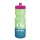 aerial view a hot pink lid & green/blue bottle 24 oz cool color changing sports bottle, image 1 of 2