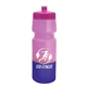 aerial view a hot pink lid & pink/violet bottle 24 oz cool color changing sports bottle, image 1 of 2