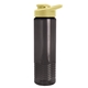 a pastel yellow lid & smoke bottle wave tritan(r) bottle with drink - thru lid - 24 oz