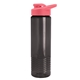 a salmon lid & smoke bottle wave tritan(r) bottle with drink - thru lid - 24 oz