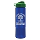 a green lid & translucent blue bottle garyline(r) wave tritan(r) bottle with flip lid - 24 oz