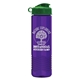 a green lid & translucent violet bottle garyline(r) wave tritan(r) bottle with flip lid - 24 oz