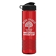 a black lid & translucent red bottle garyline(r) wave tritan(r) bottle with flip lid - 24 oz