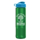 a cyan lid & translucent green bottle garyline(r) wave tritan(r) bottle with flip lid - 24 oz