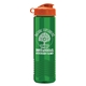 a orange lid & translucent green bottle garyline(r) wave tritan(r) bottle with flip lid - 24 oz
