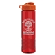 a orange lid & translucent red bottle garyline(r) wave tritan(r) bottle with flip lid - 24 oz