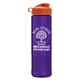 a orange lid & translucent violet bottle garyline(r) wave tritan(r) bottle with flip lid - 24 oz