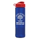 a red lid & translucent blue bottle garyline(r) wave tritan(r) bottle with flip lid - 24 oz