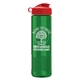 a red lid & translucent green bottle garyline(r) wave tritan(r) bottle with flip lid - 24 oz