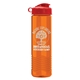 a red lid & translucent orange bottle garyline(r) wave tritan(r) bottle with flip lid - 24 oz