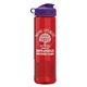 a violet lid & translucent red bottle garyline(r) wave tritan(r) bottle with flip lid - 24 oz