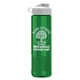 a white lid & translucent green bottle garyline(r) wave tritan(r) bottle with flip lid - 24 oz