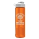 a white lid & translucent orange bottle garyline(r) wave tritan(r) bottle with flip lid - 24 oz