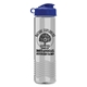a reflex blue lid & clear bottle garyline(r) wave tritan(r) bottle with flip lid - 24 oz