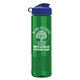 a reflex blue lid & translucent green bottle garyline(r) wave tritan(r) bottle with flip lid - 24 oz