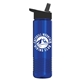 a black lid & translucent blue bottle wave tritan(r) bottle with flip - straw lid - 24 oz