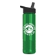 a black lid & translucent green bottle wave tritan(r) bottle with flip - straw lid - 24 oz