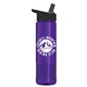 a black lid & translucent violet bottle wave tritan(r) bottle with flip - straw lid - 24 oz