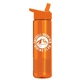 a orange lid & translucent orange bottle wave tritan(r) bottle with flip - straw lid - 24 oz