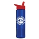 a red lid & translucent blue bottle wave tritan(r) bottle with flip - straw lid - 24 oz