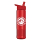 a red lid & translucent red bottle wave tritan(r) bottle with flip - straw lid - 24 oz