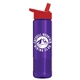 a red lid & translucent violet bottle wave tritan(r) bottle with flip - straw lid - 24 oz