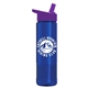 a violet lid & translucent blue bottle wave tritan(r) bottle with flip - straw lid - 24 oz