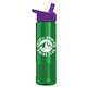a violet lid & translucent green bottle wave tritan(r) bottle with flip - straw lid - 24 oz