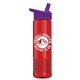 a violet lid & translucent red bottle wave tritan(r) bottle with flip - straw lid - 24 oz