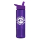 a violet lid & translucent violet bottle wave tritan(r) bottle with flip - straw lid - 24 oz
