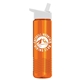 a white lid & translucent orange bottle wave tritan(r) bottle with flip - straw lid - 24 oz