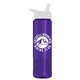 a white lid & translucent violet bottle wave tritan(r) bottle with flip - straw lid - 24 oz
