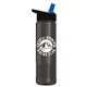 a black/blue lid & smoke bottle wave tritan(r) bottle with flip - straw lid - 24 oz