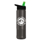 a black/green lid & smoke bottle wave tritan(r) bottle with flip - straw lid - 24 oz