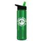 a black/green lid & translucent green bottle wave tritan(r) bottle with flip - straw lid - 24 oz