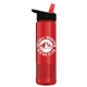 a black/red lid & translucent red bottle wave tritan(r) bottle with flip - straw lid - 24 oz
