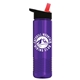 a black/red lid & translucent violet bottle wave tritan(r) bottle with flip - straw lid - 24 oz