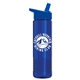 a royal blue lid & translucent blue bottle wave tritan(r) bottle with flip - straw lid - 24 oz