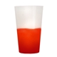 aerial view a frost/orange 22 oz cups - on - the - go cool color change stadium cup, image 1 of 2
