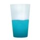 aerial view a frost/teal 22 oz cups - on - the - go cool color change stadium cup, image 1 of 2