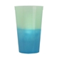 aerial view a green/blue 22 oz cups - on - the - go cool color change stadium cup, image 1 of 2