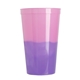 aerial view a pink/violet 22 oz cups - on - the - go cool color change stadium cup, image 1 of 2