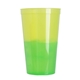 aerial view a yellow/green 22 oz cups - on - the - go cool color change stadium cup, image 1 of 2