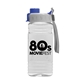a gray/blue lid & clear bottle groove tritan(r) bottle with quick - snap lid - 20 oz